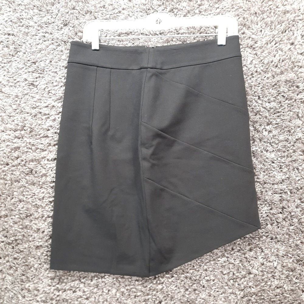 Express Skirt Women 10 Black Stretch‎ Knee Length Mini Zip Up Cute